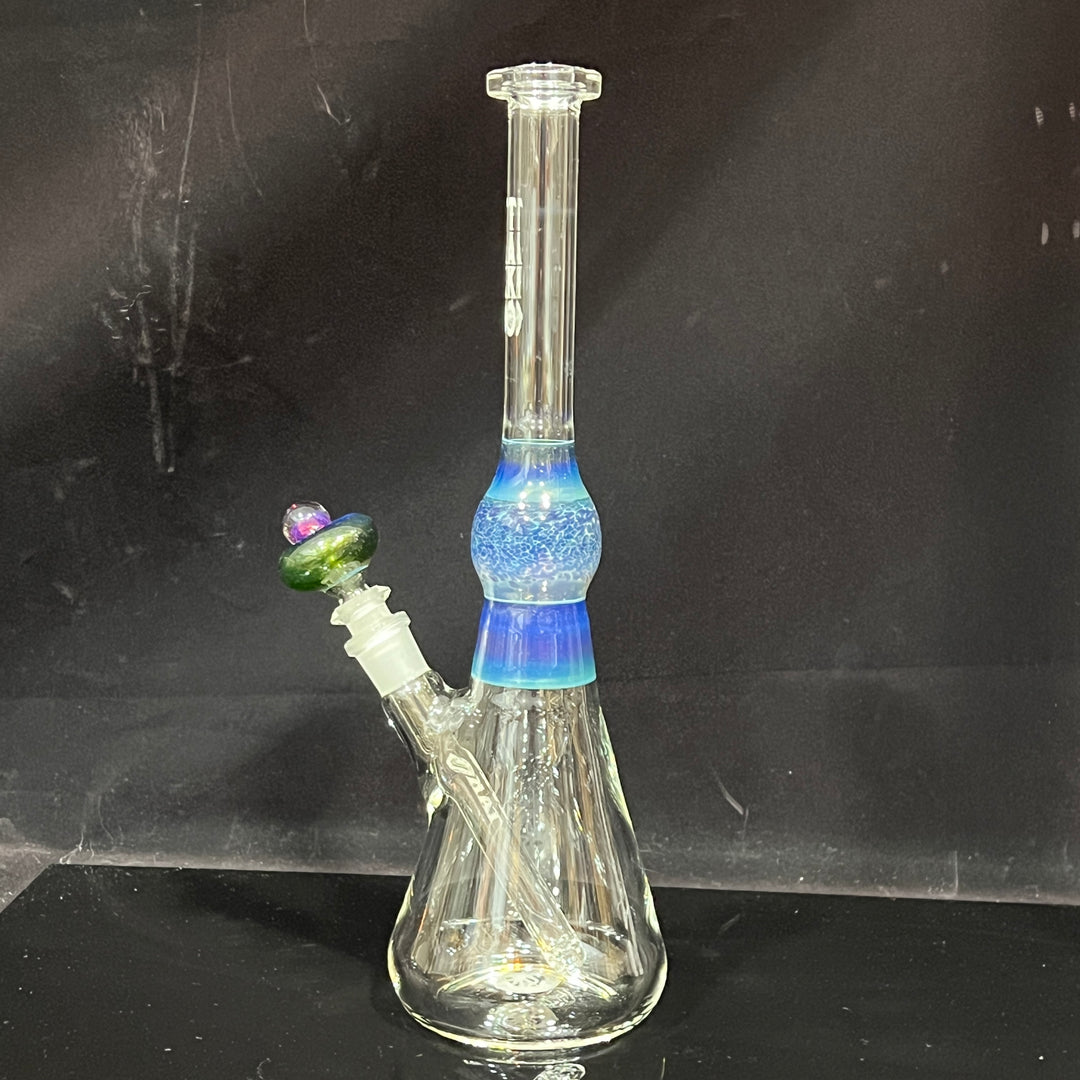 Purple Nebula Mystery Adventurine Beaker Bong Glass Pipe Tako Glass   