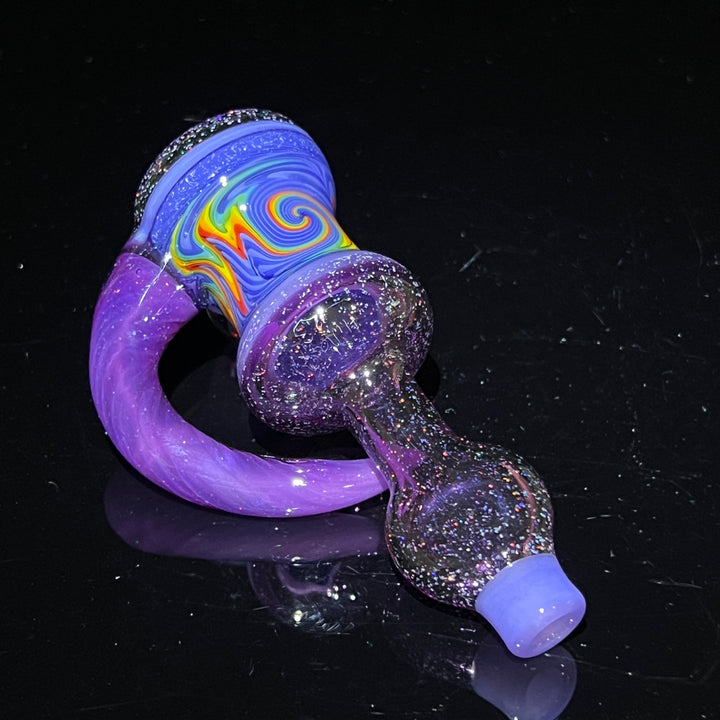 Flatmouth Chill with Horn and Opals Glass Pipe Chillery Bogart   