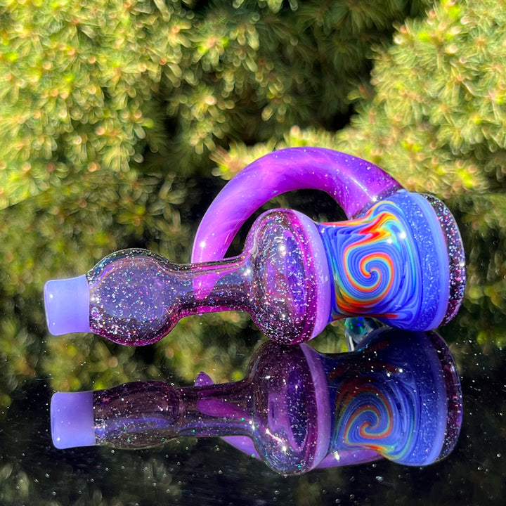 Flatmouth Chill with Horn and Opals Glass Pipe Chillery Bogart   