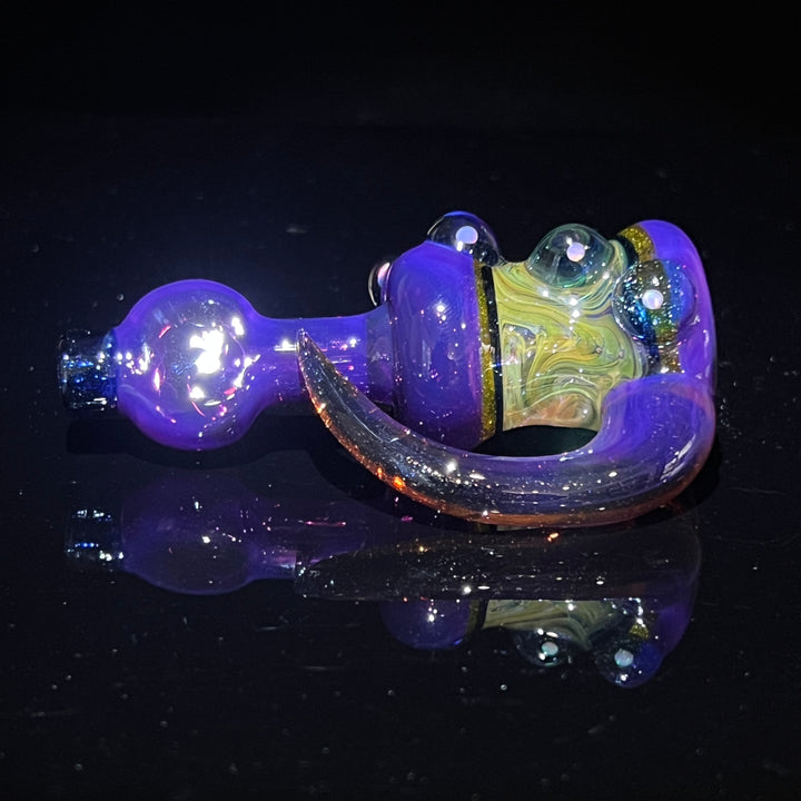 Flatmouth Chill with Horn and Opals 2 Glass Pipe Chillery Bogart   