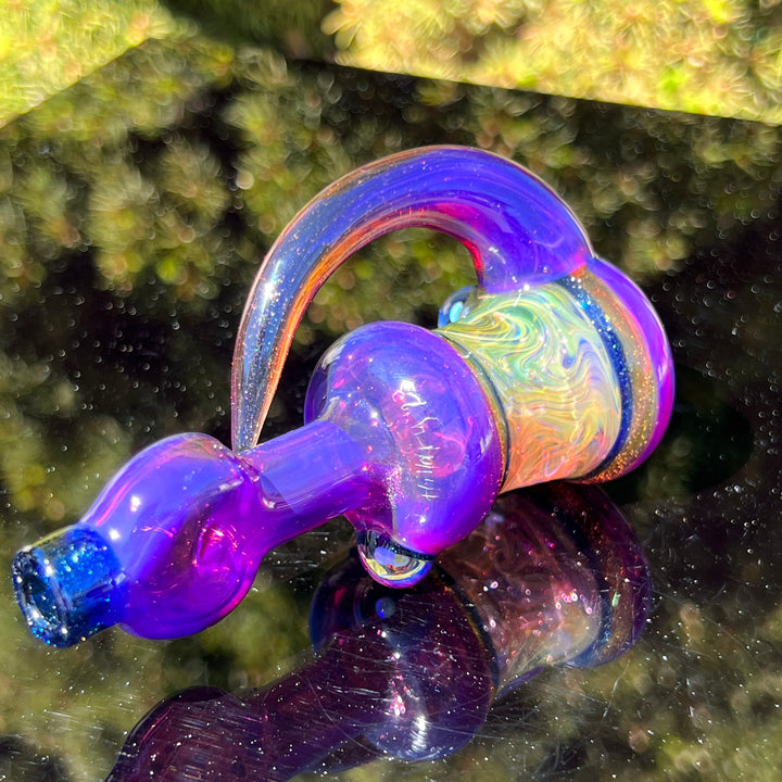 Flatmouth Chill with Horn and Opals 2 Glass Pipe Chillery Bogart   