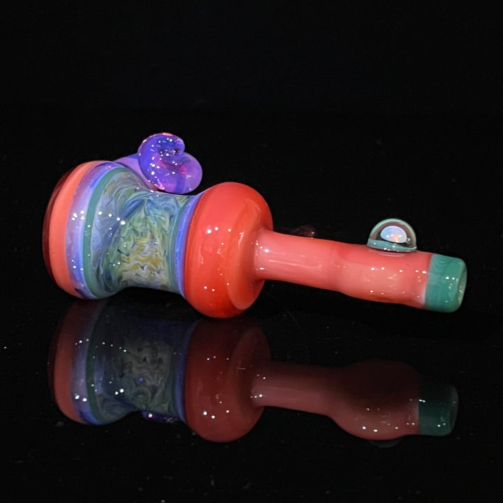 Flatmouth Chill with Horn and Opals 3 Glass Pipe Chillery Bogart   