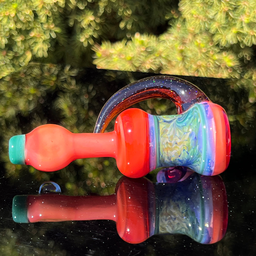 Flatmouth Chill with Horn and Opals 3 Glass Pipe Chillery Bogart   