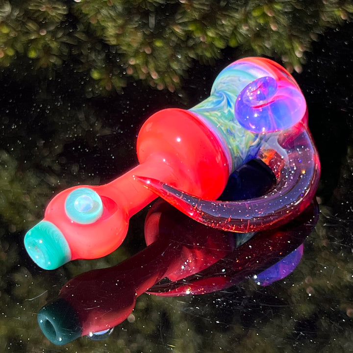 Flatmouth Chill with Horn and Opals 3 Glass Pipe Chillery Bogart   