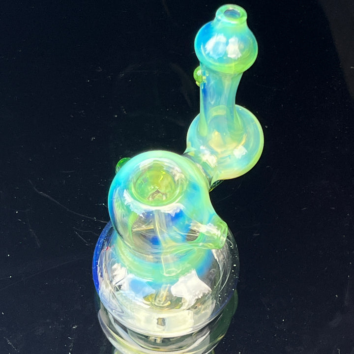 Green Apple Fume Bubbler Glass Pipe Sable Haze