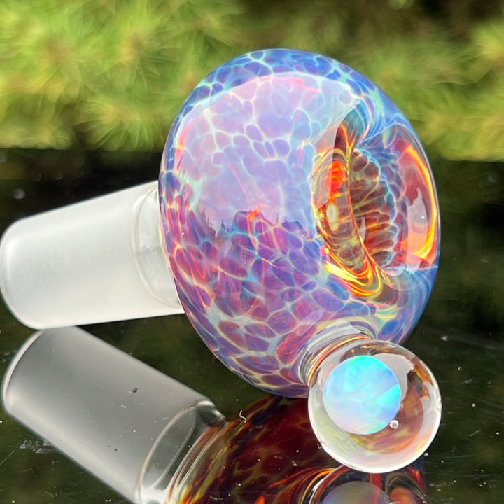 18 mm Nebula White Opal PullSlide Accessory Tako Glass   