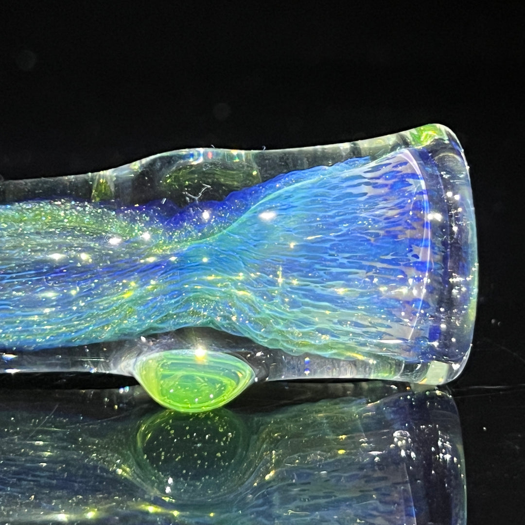 Mystery Aventurine Chillum Glass Pipe Chuck Glass   