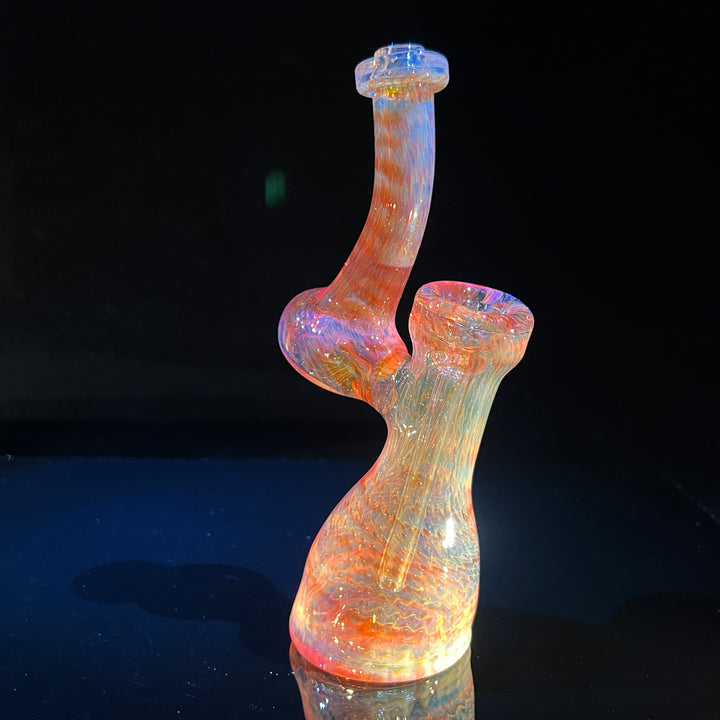 Guava Bubbler with Pink Carb Glass Pipe Cose Glass   