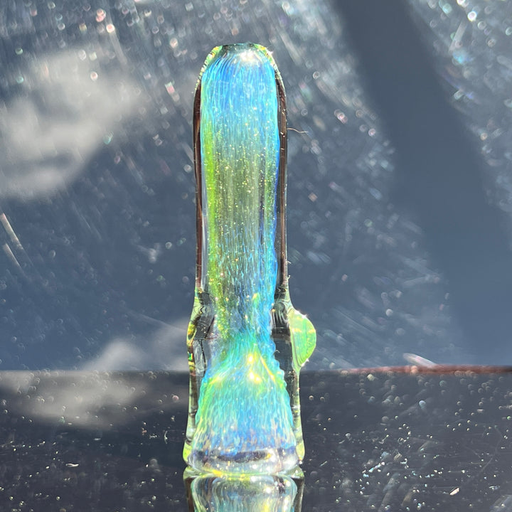 Mystery Aventurine Chillum Glass Pipe Chuck Glass   