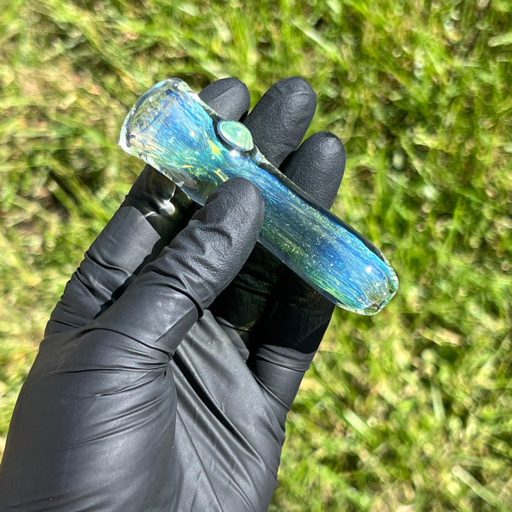 Mystery Aventurine Chillum Glass Pipe Chuck Glass   