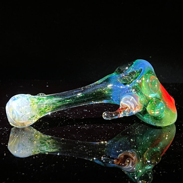 Green Frit Horned Hammer Glass Pipe Orosboro Glass   