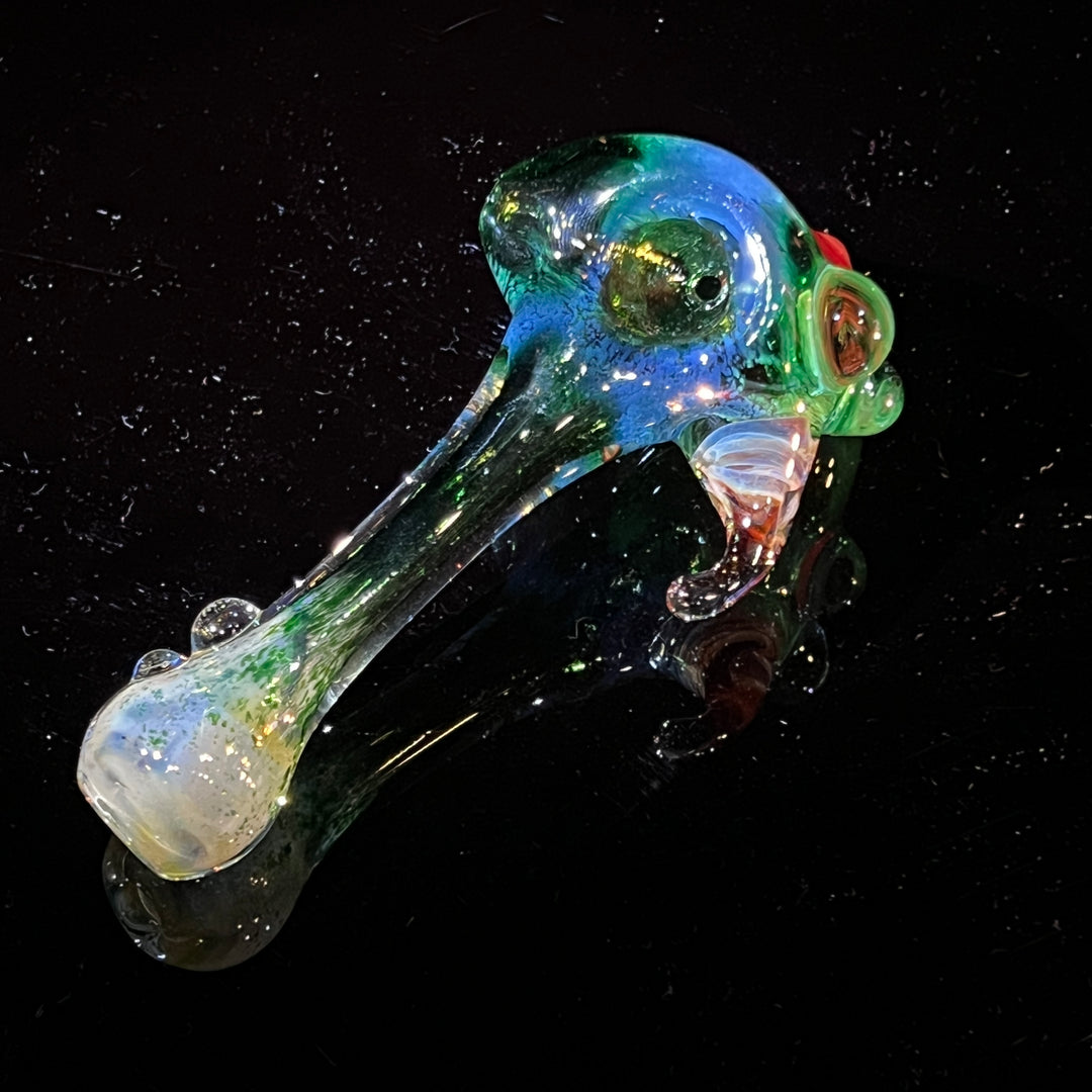 Green Frit Horned Hammer Glass Pipe Orosboro Glass   