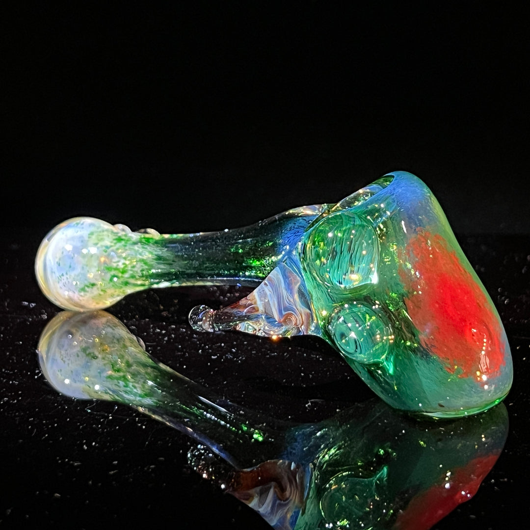 Green Frit Horned Hammer Glass Pipe Orosboro Glass   