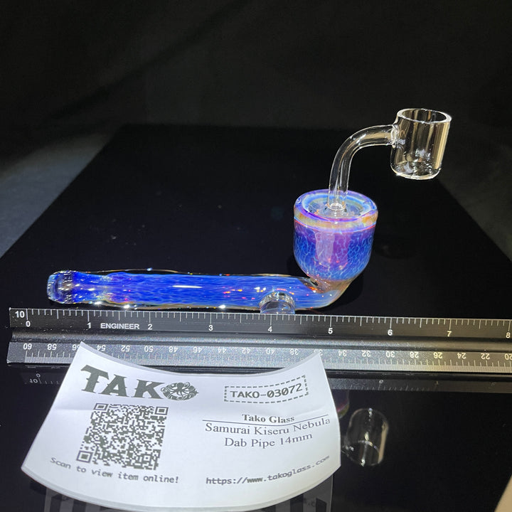 Samurai Kiseru Nebula Dab Pipe 14mm Glass Pipe Tako Glass   
