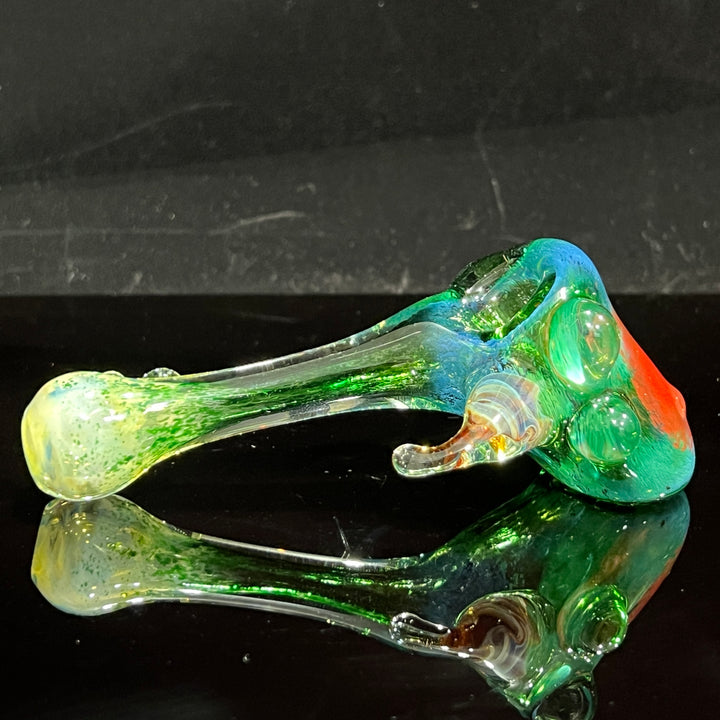 Green Frit Horned Hammer Glass Pipe Orosboro Glass   