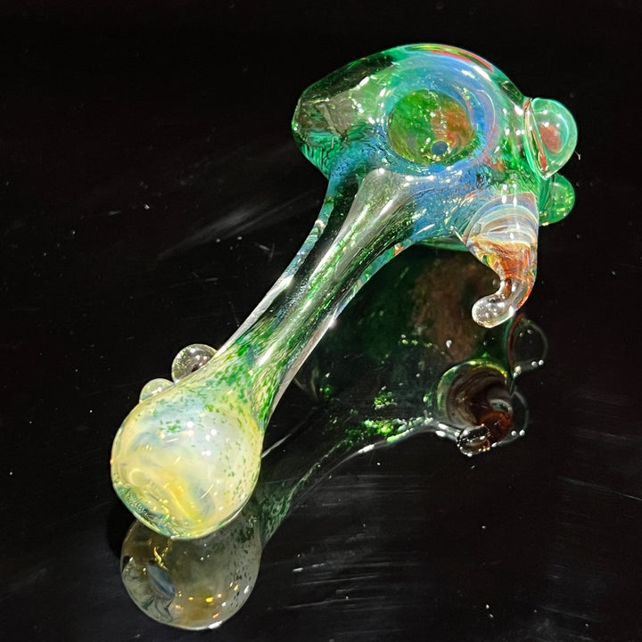 Green Frit Horned Hammer Glass Pipe Orosboro Glass   