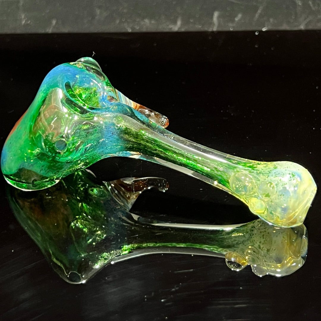 Green Frit Horned Hammer Glass Pipe Orosboro Glass   