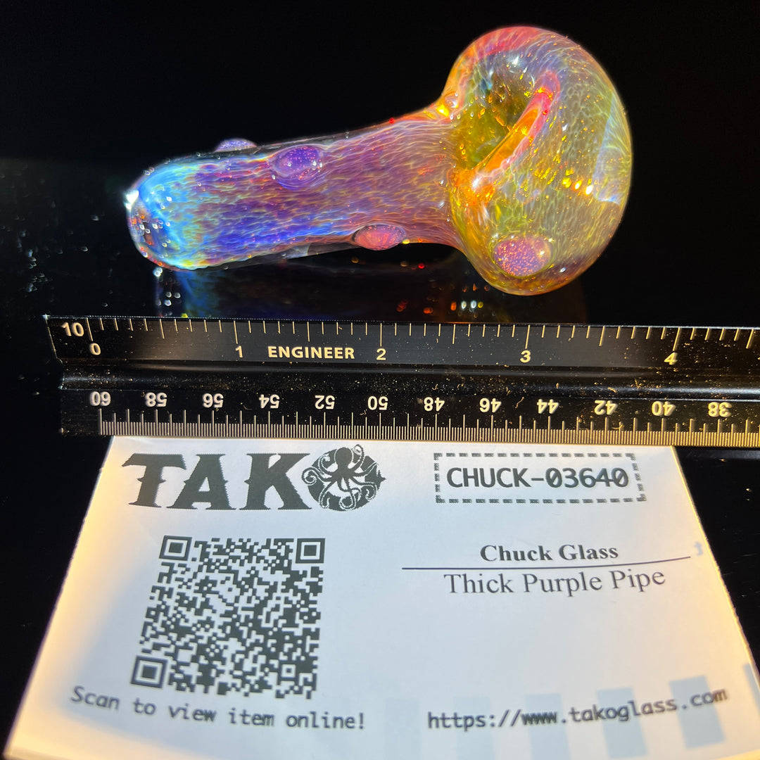 Thick Purple Pipe Glass Pipe Chuck Glass   