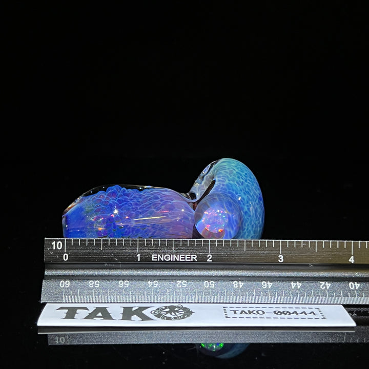 Purple Nebula Pocket Pipe with White Opal Glass Pipe Tako Glass   