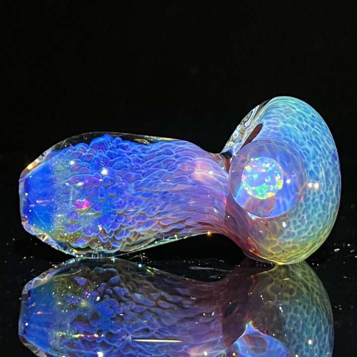 Purple Nebula Pocket Pipe with White Opal Glass Pipe Tako Glass   