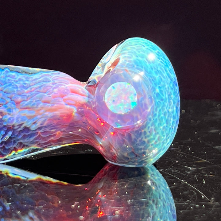 Purple Nebula Pocket Pipe with White Opal Glass Pipe Tako Glass   