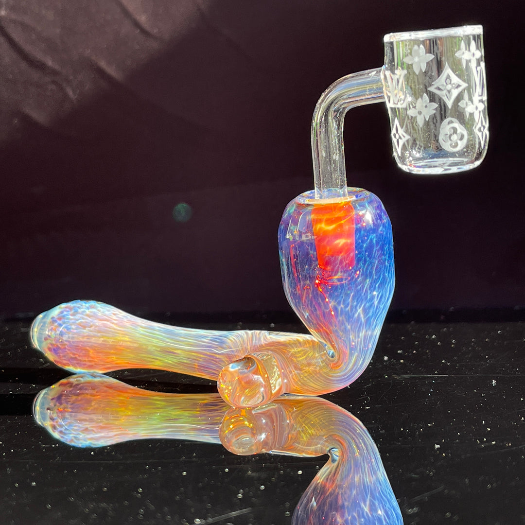 Samurai Kiseru Nebula Dab Pipe 10mm Louis Vuitton Glass Pipe Tako Glass   