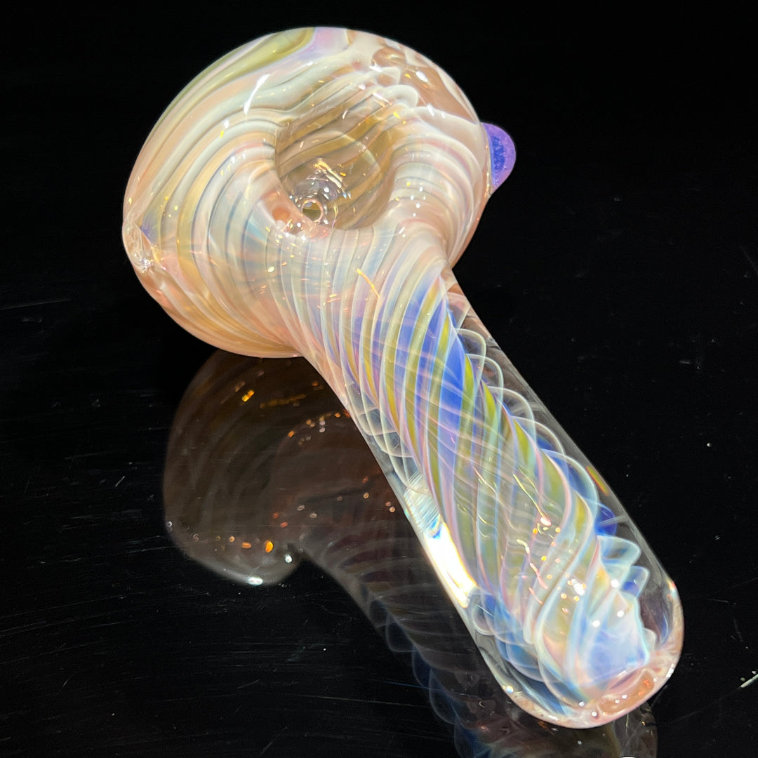 Thick Fume Pipe Pink Slyme Marble Glass Pipe Chuck Glass   