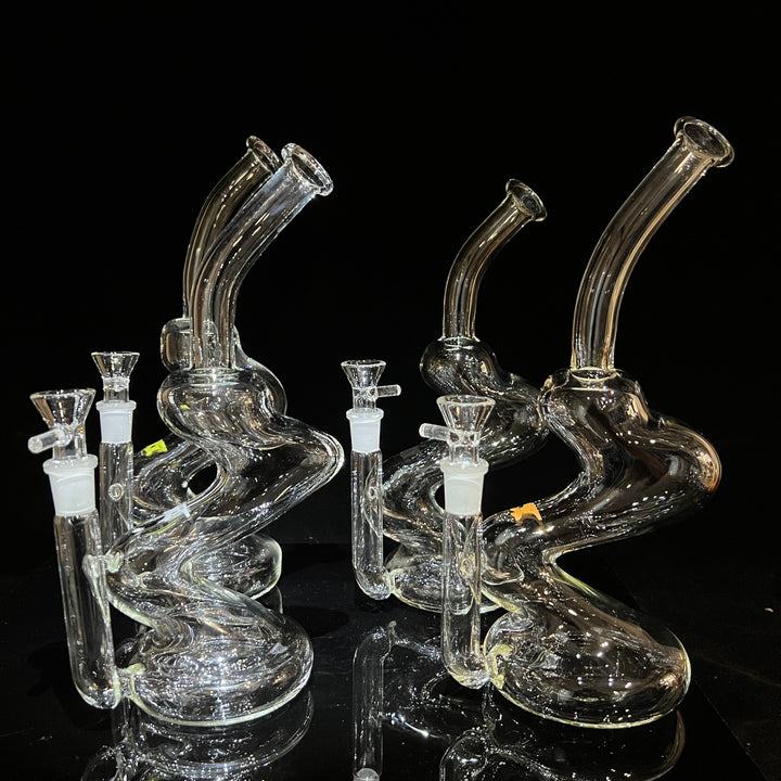 Solid Glass 11" Zong Bubbler Glass Pipe Solid Glass   