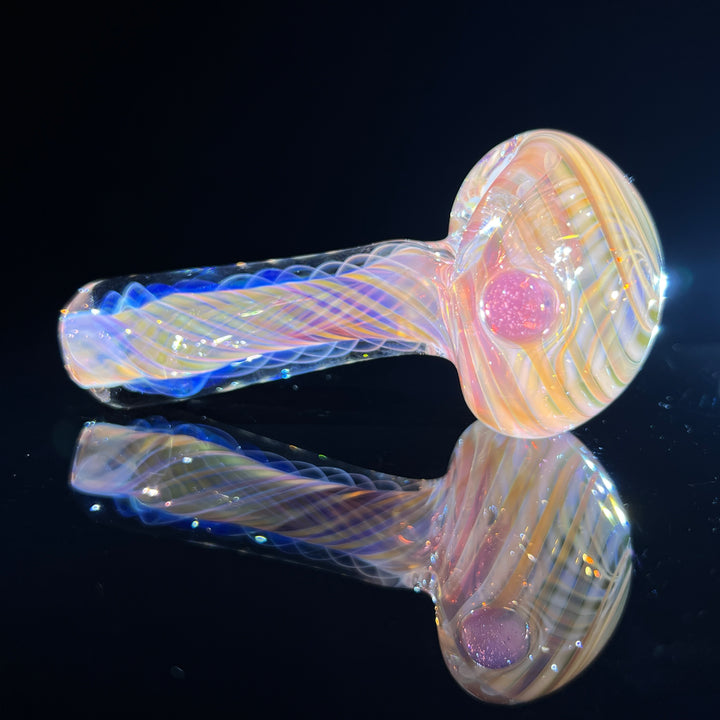 Thick Fume Pipe Pink Slyme Marble Glass Pipe Chuck Glass   
