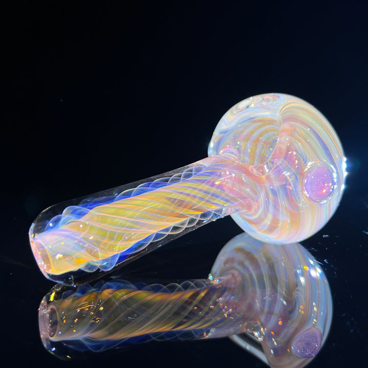 Thick Fume Pipe Pink Slyme Marble Glass Pipe Chuck Glass   