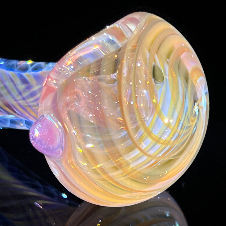 Thick Fume Pipe Pink Slyme Marble Glass Pipe Chuck Glass   