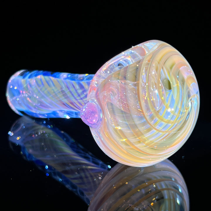 Thick Fume Pipe Pink Slyme Marble Glass Pipe Chuck Glass   