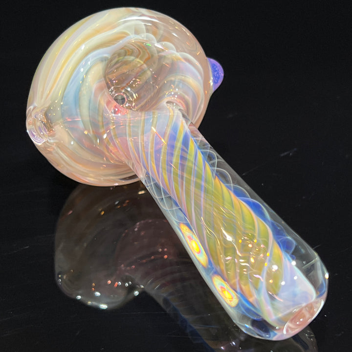 Thick Fume Pipe Pink Slyme Marble Glass Pipe Chuck Glass   