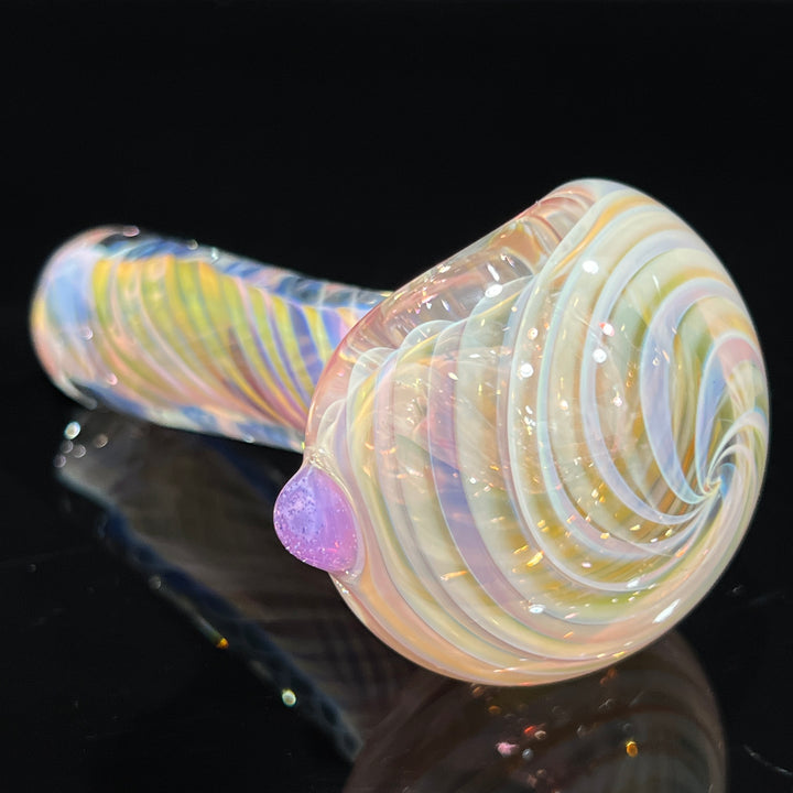 Thick Fume Pipe Pink Slyme Marble Glass Pipe Chuck Glass   