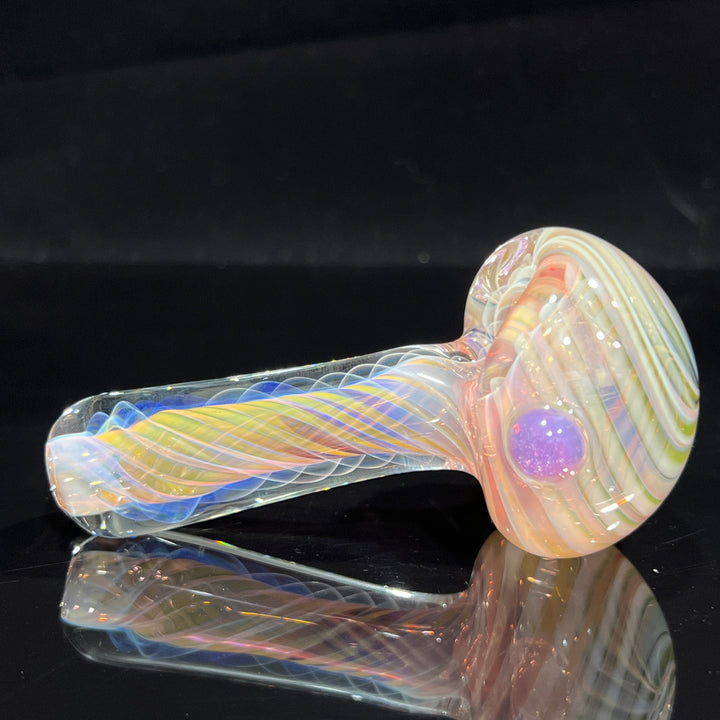 Thick Fume Pipe Pink Slyme Marble Glass Pipe Chuck Glass   