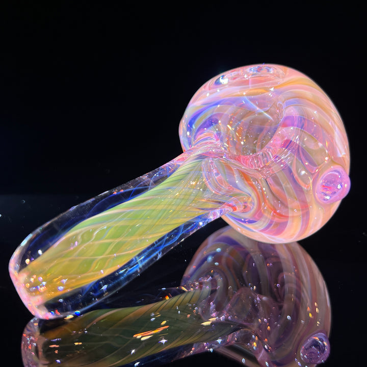 Thick Fume Pipe Pink Slyme Marble Glass Pipe Chuck Glass   