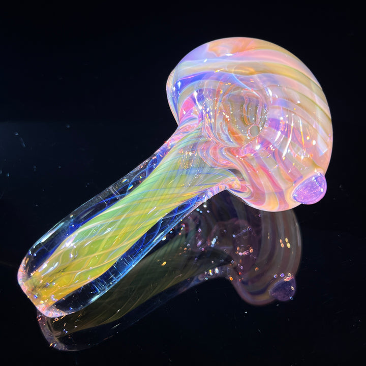 Thick Fume Pipe Pink Slyme Marble Glass Pipe Chuck Glass   