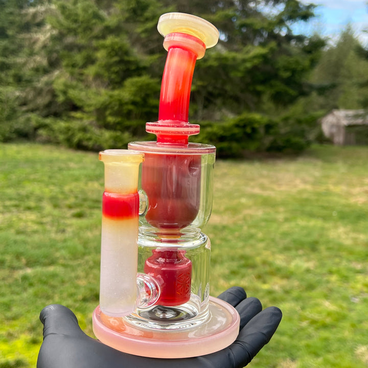 V1 Taurus Fruit Basket Rig Water Pipe Fatboy Glass   