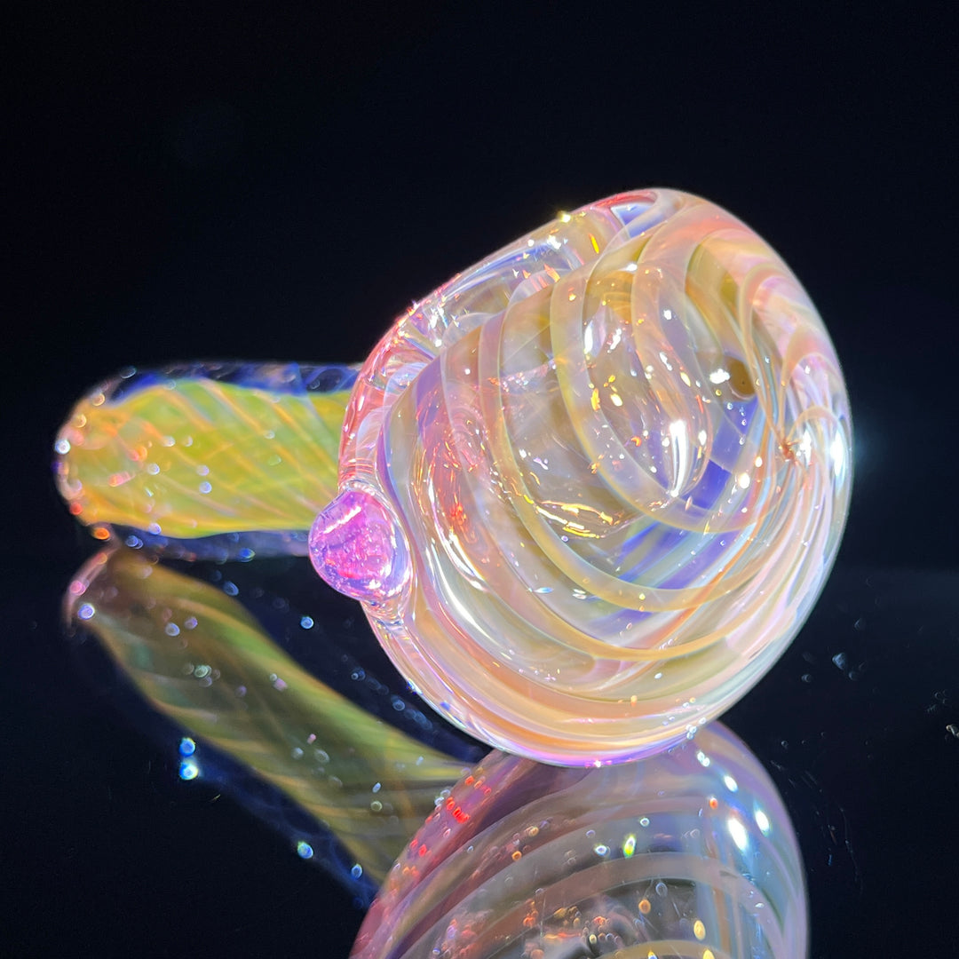 Thick Fume Pipe Pink Slyme Marble Glass Pipe Chuck Glass   