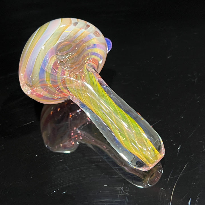 Thick Fume Pipe Pink Slyme Marble Glass Pipe Chuck Glass   