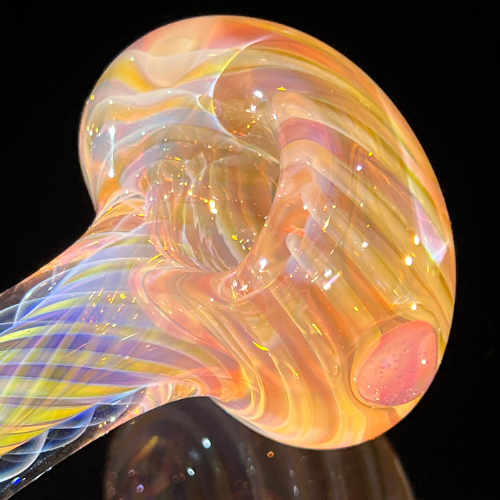 Thick Fume Pipe Pink Slyme Marble Glass Pipe Chuck Glass   