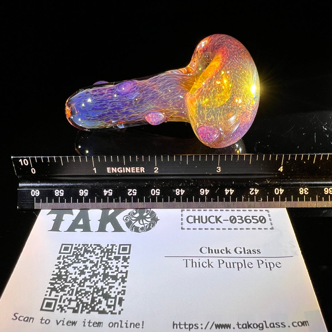 Thick Purple Pipe Glass Pipe Chuck Glass   