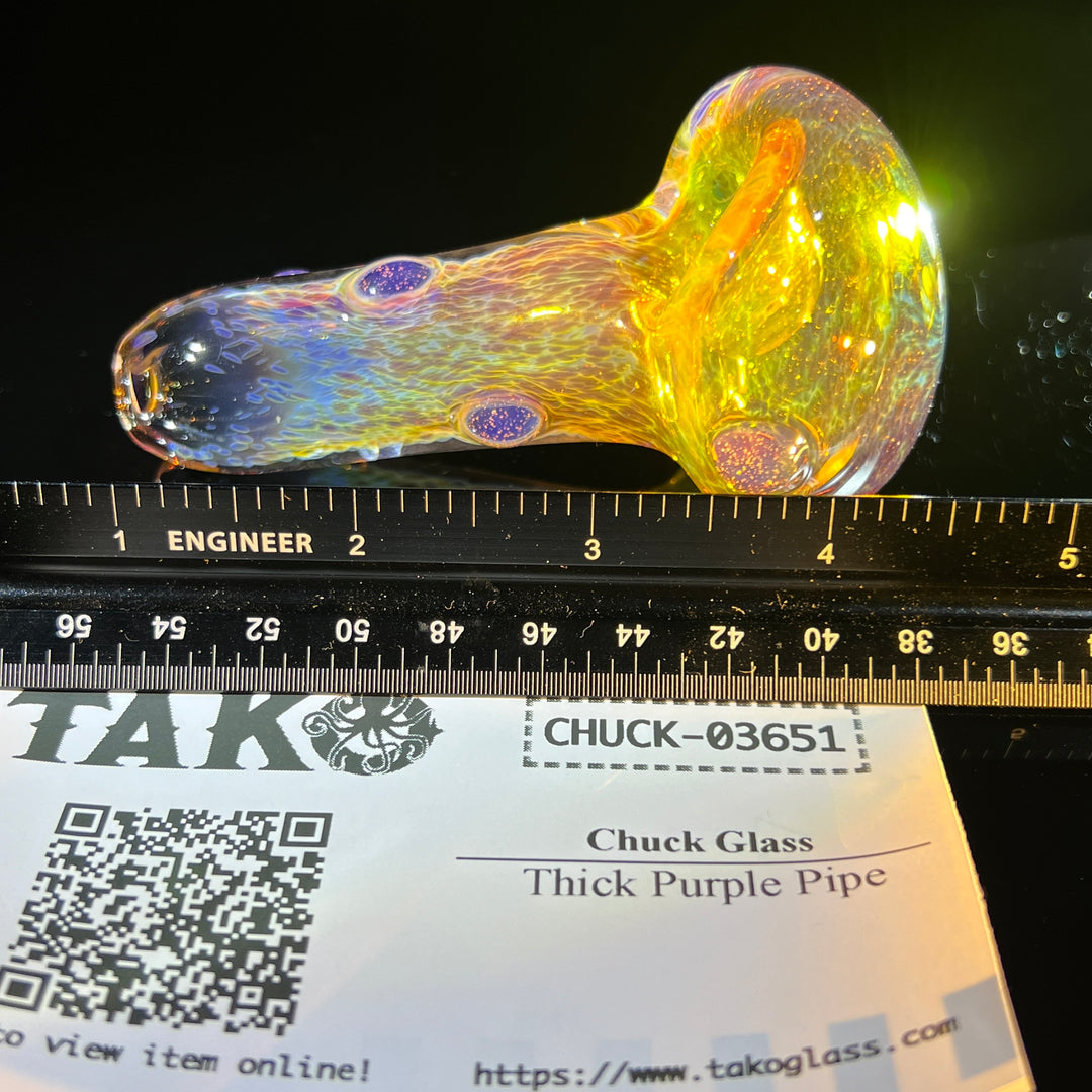 Thick Purple Pipe Glass Pipe Chuck Glass   