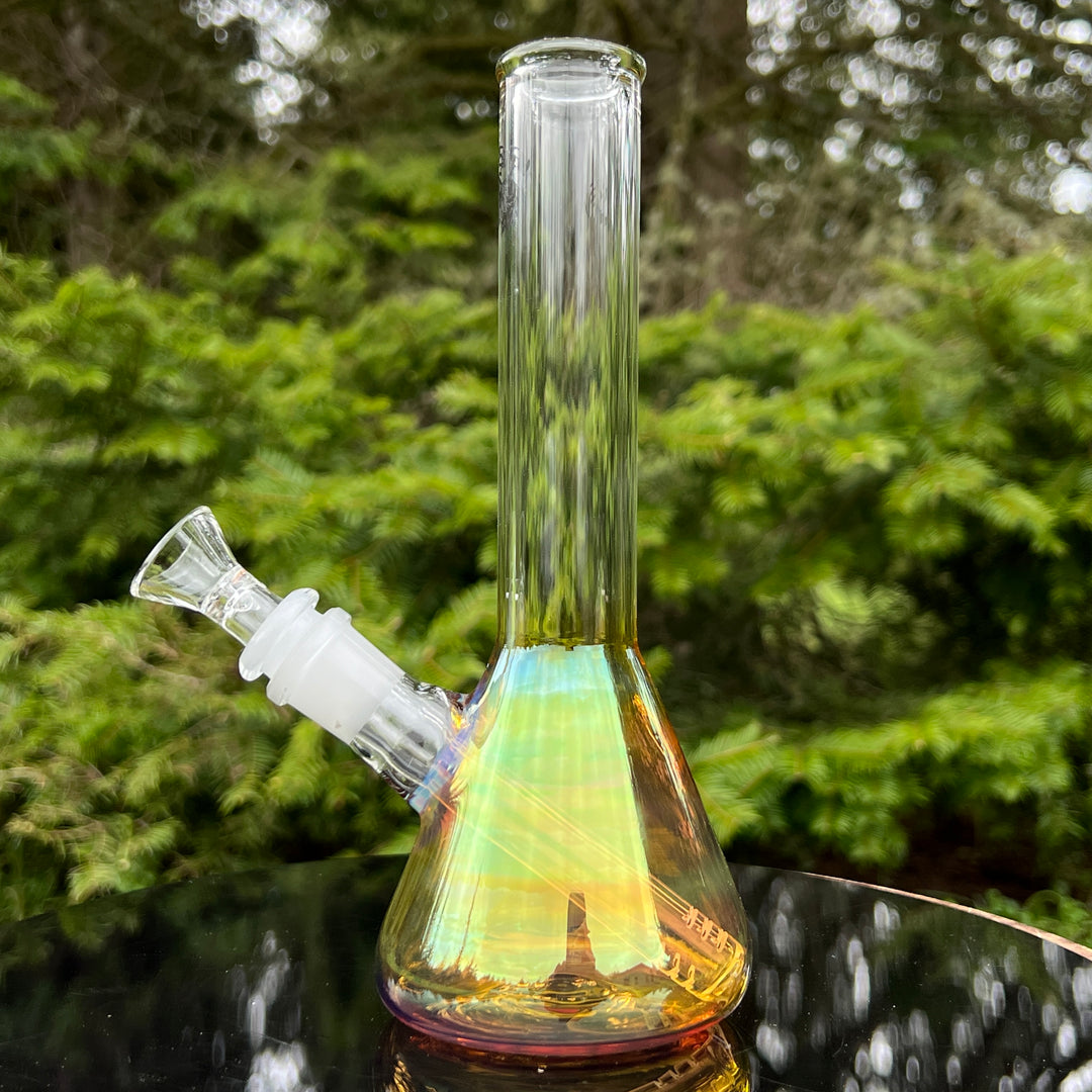 8" Raven Beaker Bong Glass Pipe Solid Glass   