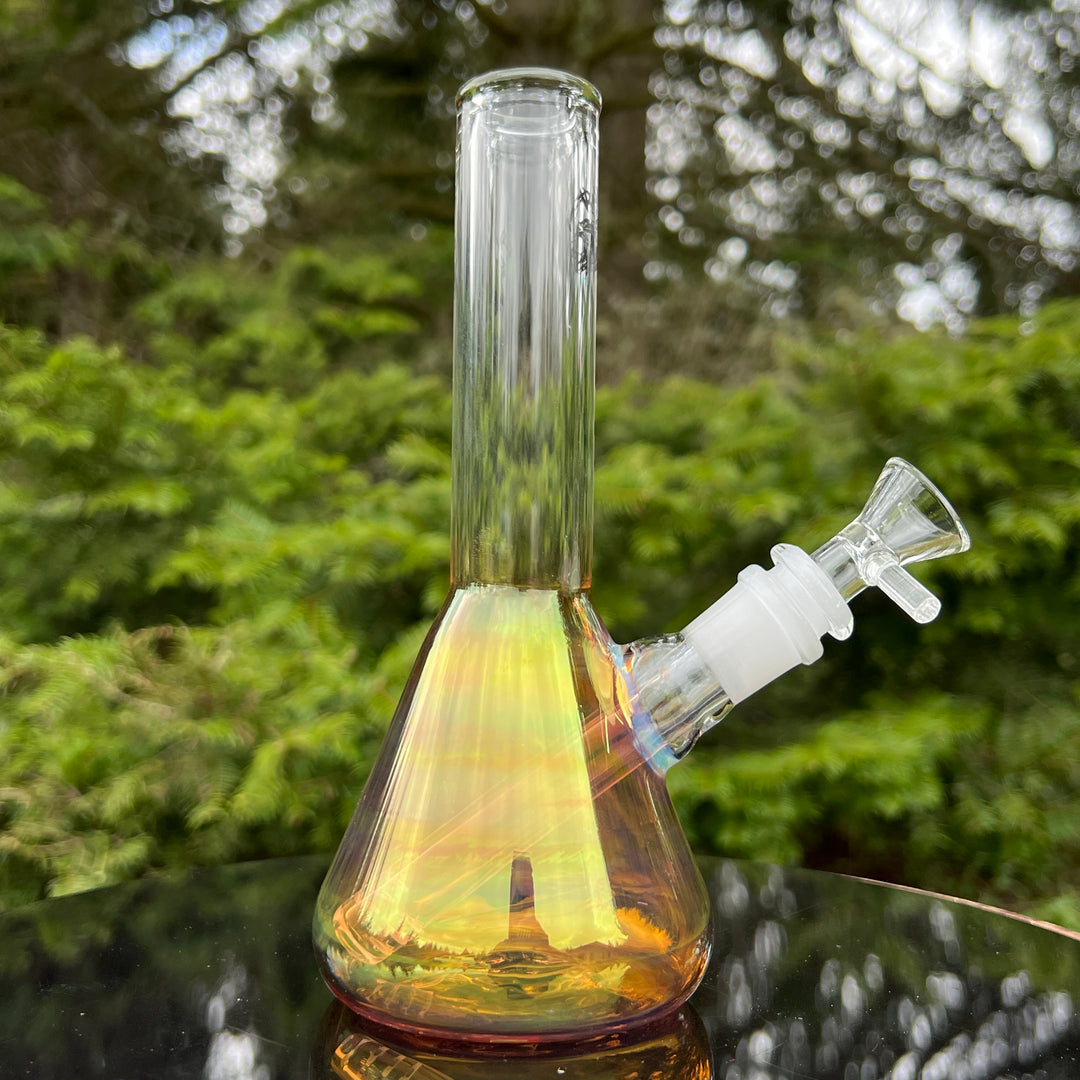 8" Raven Beaker Bong Glass Pipe Solid Glass   