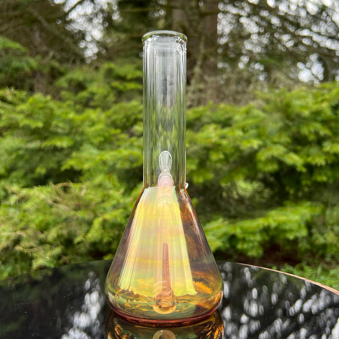 8" Raven Beaker Bong Glass Pipe Solid Glass   