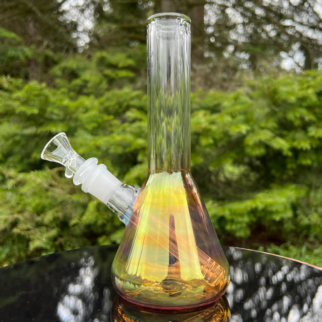 8" Raven Beaker Bong Glass Pipe Solid Glass   