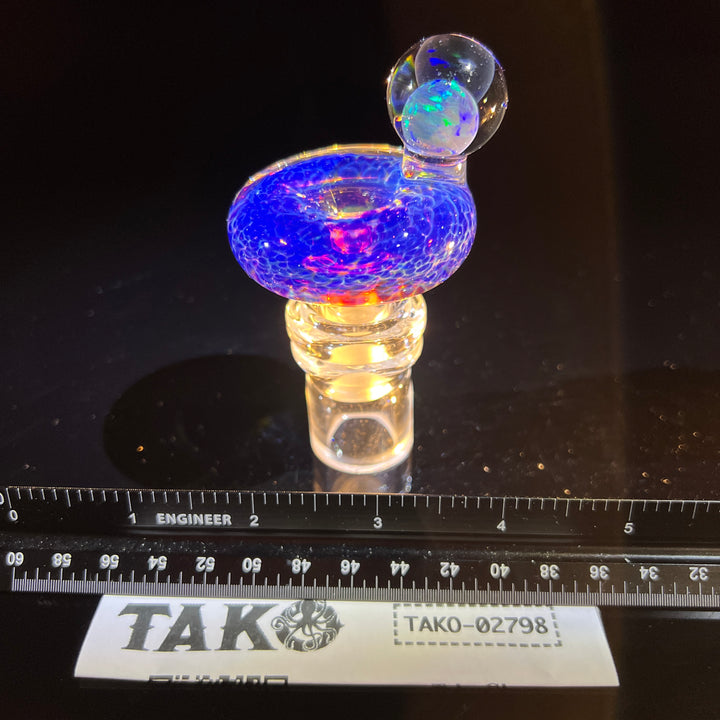 14mm Purple Nebula Black Opal PullSlide Accessory Tako Glass   