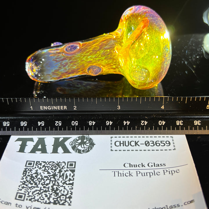 Thick Purple Pipe Glass Pipe Chuck Glass   