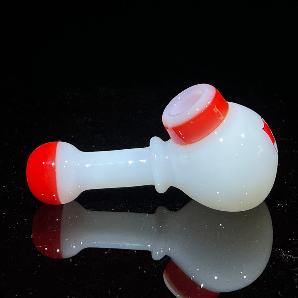 Illadelph Red Multi-Hole Spoon Glass Pipe Illadelph Glass   